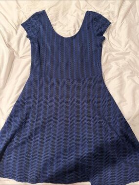 Aeropostale Navy Patterned Scoop-Neck Mini Dress